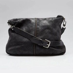Louis Vuitton Black Monogram Mahina Leather Selene PM Bag